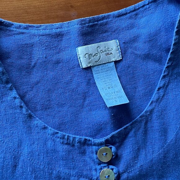 Women's 100% Linen Lilac 3/4 Sleeve Pullover Top (S) - Picture 10 of 12